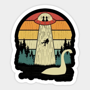 Bigfoot Ufo Abduction Loch Ness Monster Sticker